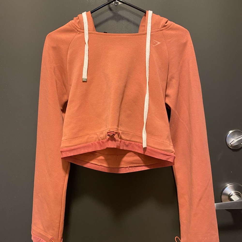 Gymshark X Whitney Simmons Cropped Hooded Sweatshirt - Coral